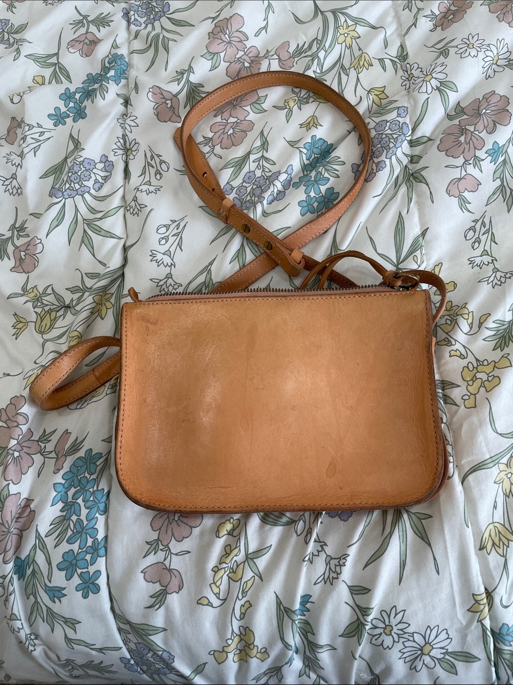 Madewell Tan Leather Crossbody Bag